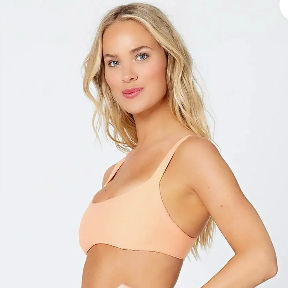 NWOT LSpace x Revolve Jess in Tangerine Bikini Top - Picture 2 of 8